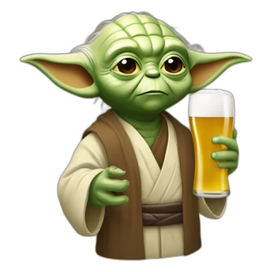 Yoda qui bois une bière 🍺 sticker