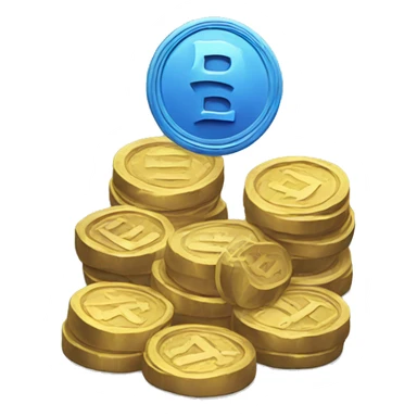 Coin what says "Blue" sticker