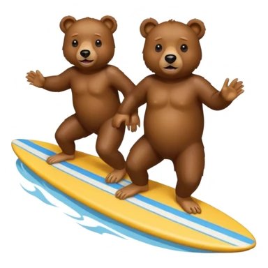 Bears surfing sticker