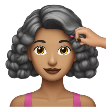 Manicurista española con un moño sticker