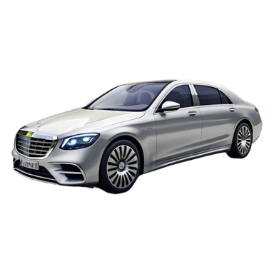 Mercedes-Benz S-Class (2022) – cinematic-realistic Mercedes-Benz S-Class emoji, its sleek silver body cutting through the city streets, a symbol of refinement and prestige. The air suspension glides over uneven terrain, while the driver enjoys the serene comfort of the cabin, surrounded by cutting-edge technology. sticker