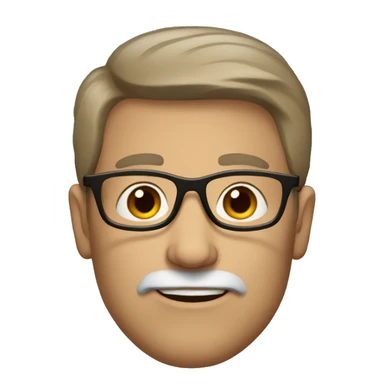 white dad with brown hair and glasse sticker