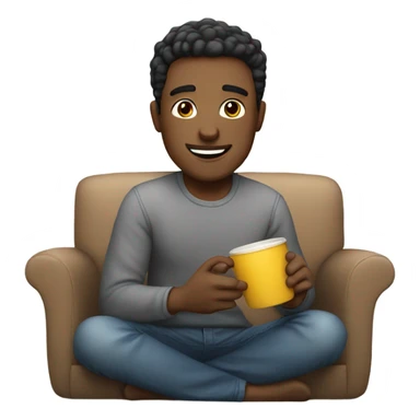 male enjoying indoors sticker