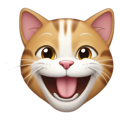 Cat with laughter sticker