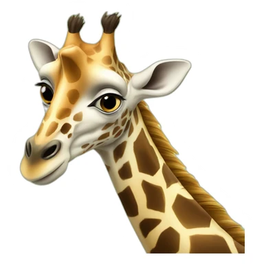 Girafe sur tortue sticker