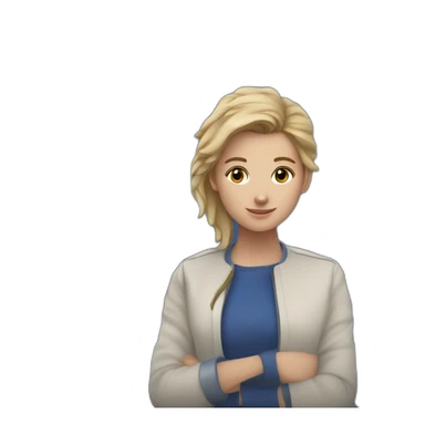 joven nórdica con la tardis detrás sticker