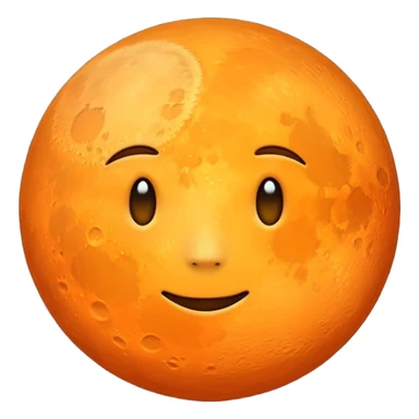 No a orange moon it’s the color orange but it’s a moon emoji style  sticker