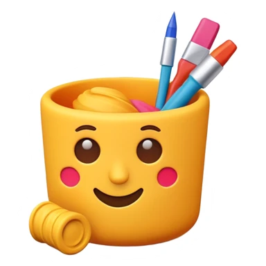 colorful modeling clay with tools sticker