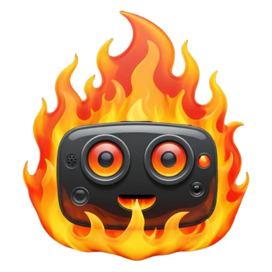 Web Cam on FIRE sticker