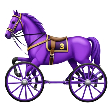 Harness racing  in purple sticker