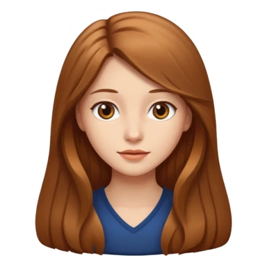 Femme cheveux longs chatain clair sticker