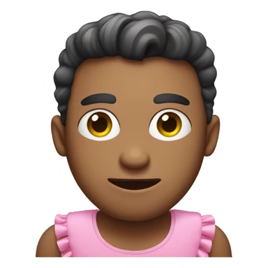 Nervous handsome male in pink tutu  sticker