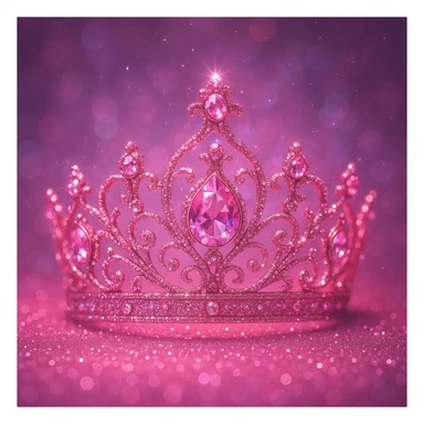 pink sparkling tiara sticker