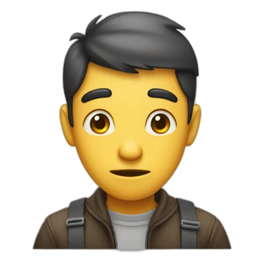 a shy face who is also mumbling and grumbling sticker