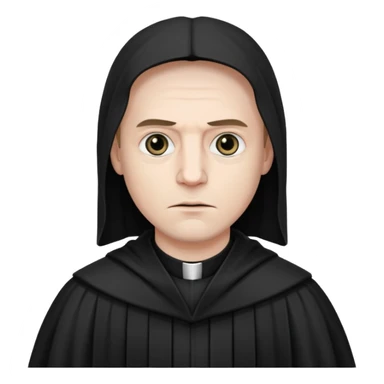 A preacher who's actually a demon.... but Noone knows it yet, in the style of your bleeding skull art. Dark gritty and menacing sticker