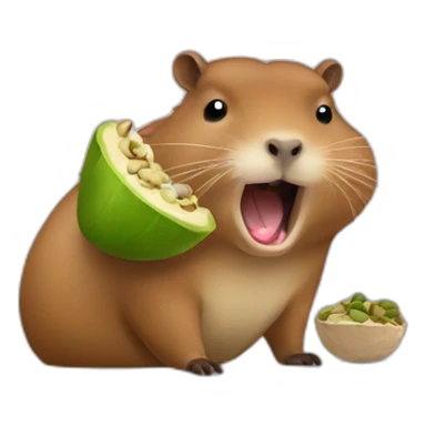 capybara-dentist-eatting-pistachio sticker