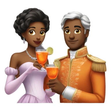 prince and princess drinking aperol sticker