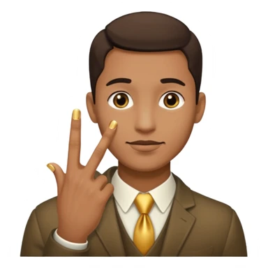 man gold ring on finger sticker