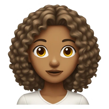 Mixed Girl With Long Curly Hair sticker
