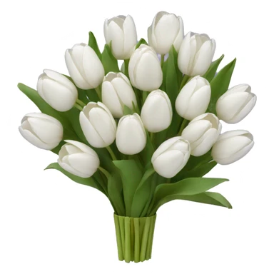 bouquet of white tulips sticker