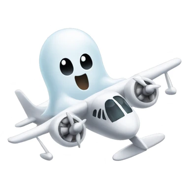 Ghost riding on a plane sticker