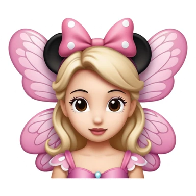 Fairy with wings and Minnie Mouse ears  sticker