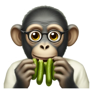 Monkeys eating pickles sticker