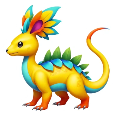 Colorful Exotic Pokémon-Fakémon-hybrid-creature (full body) sticker
