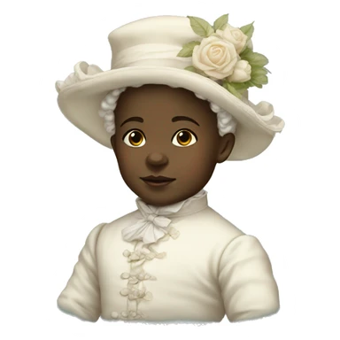 victorian white baby sticker