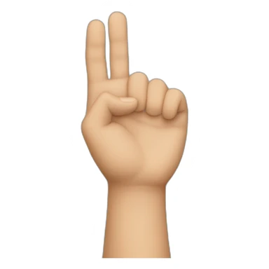 back side of hand raised sticker