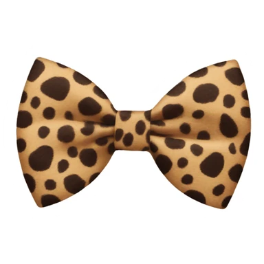 Cheetah print hair bow  sticker