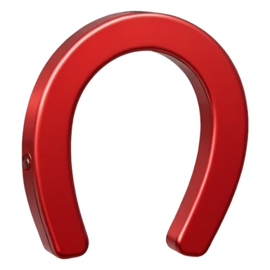 red horseshoe magnet sticker