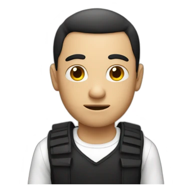 thief wearing a black and white shirt sticker