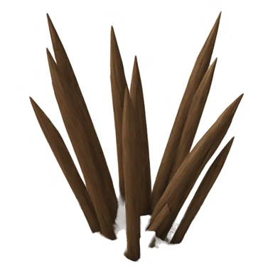 wooden spikes arising from the ground sticker