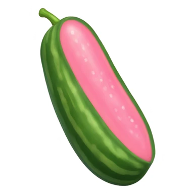 Pink cucumber  sticker