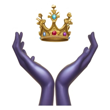 (Hands representing humility, sparkles for blessing, and a crown for the kingdom of heaven) sticker