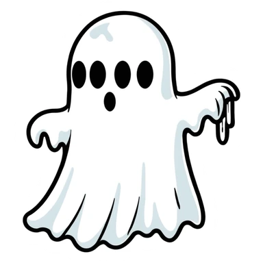 spooky ghost sticker
