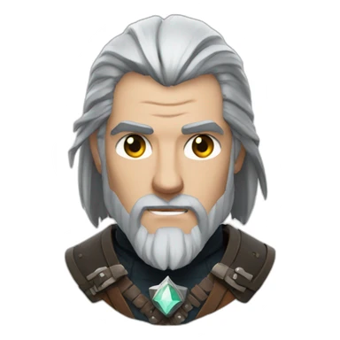 Witcher with gems sticker