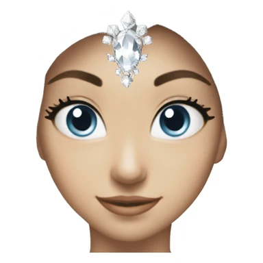 diamond crystal tiara silver sticker