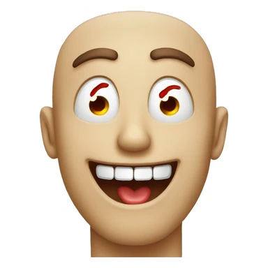 bloodshot eyes laughing face sticker