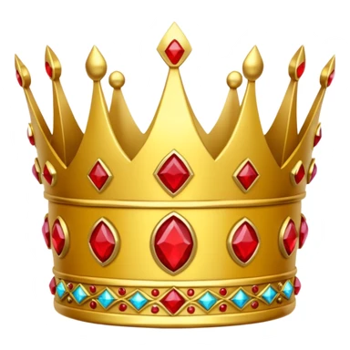 yellow crown with a lot red gems sticker