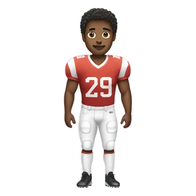 men with football jersey sticker