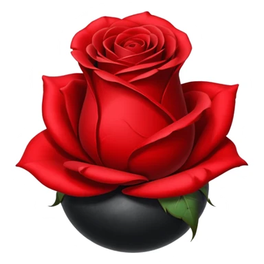 Deep red (#7A0F1E) no gradients, transparent background, high contrast, clean gothic aesthetic, designed to be readable at 128x129px a red rose wrapped around a bomb sticker