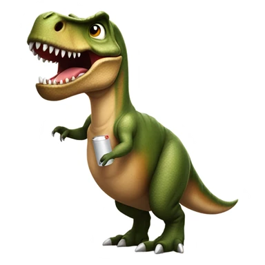 Dinosaur drinking diet coke  sticker