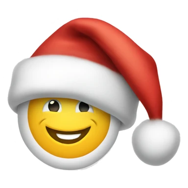 Smile face Santa hat sticker