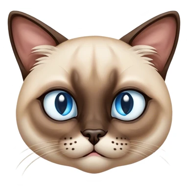 Crying Siamese with big tears on the face sticker