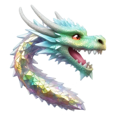 56-carat iridescent diamond crystal dragon sticker