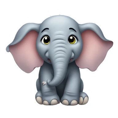 Elephant rolling its eyes sticker