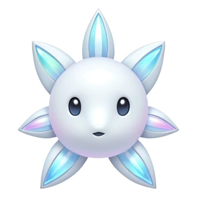 Futuristic modern Celestial Iridescent white pale fakemon sticker
