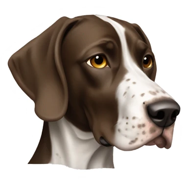 brown Braque Francais dog French Pointer  sticker